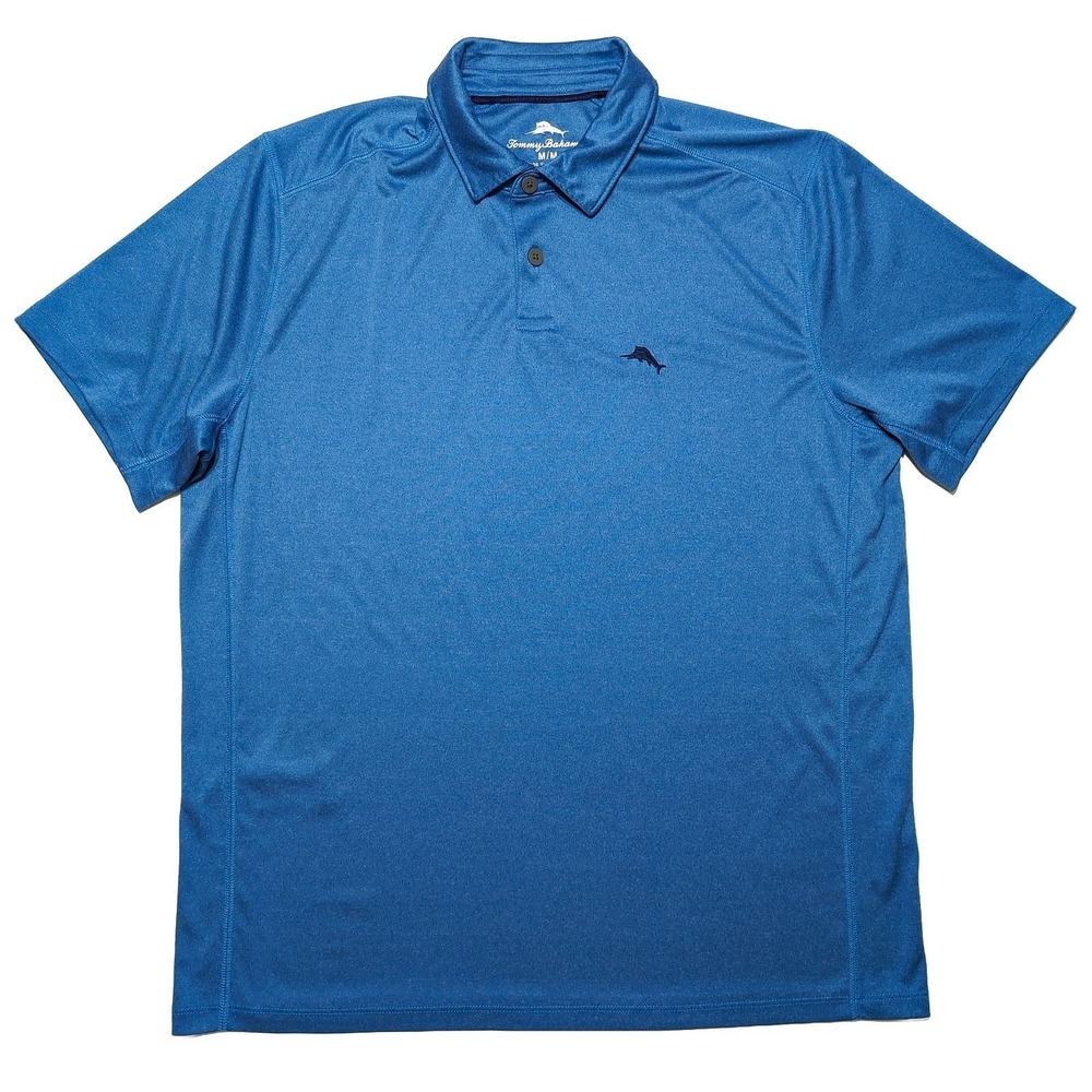 TOMMY BAHAMA Island Zone Performance Polo Shirt Blue Medium M